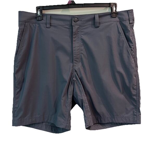 Duluth Trading Armachillo Chino Shorts Mens 40 Gray Cooling Stretch Hiking - Picture 1 of 6